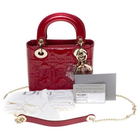 Cherry Red Patent Leather Shoulder Bag 